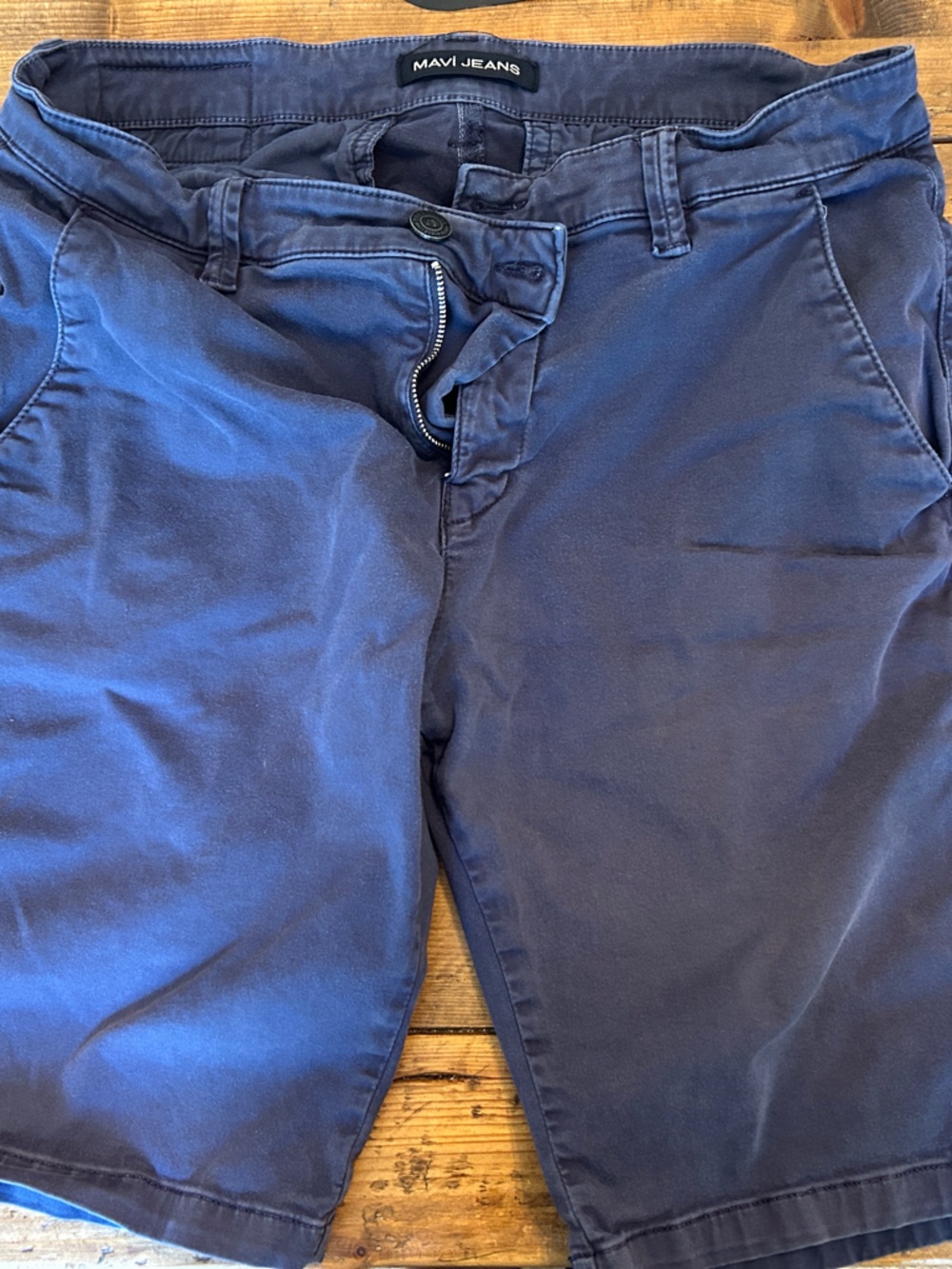 Mavi Men’s Navy Flat-Front Chino Shorts